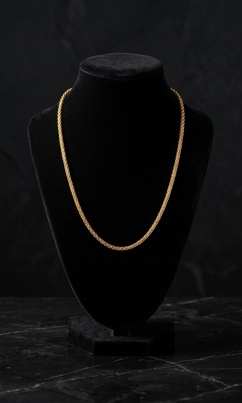 Tejido Chino 60cm para mujer en oro italiano 18K
