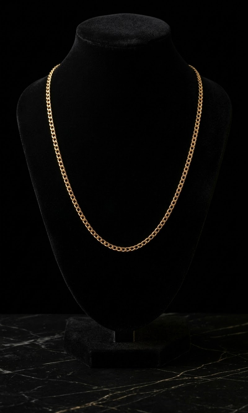 Tejido Cubana 60cm en oro italiano 18K