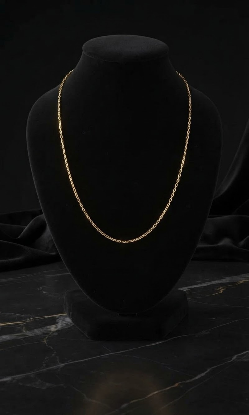Tejido Eslabón 50cm en oro italiano 18K