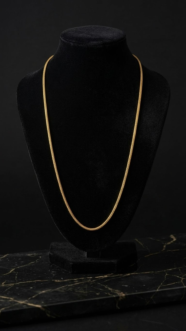 Tejido Chino 60cm para mujer en oro italiano 18K